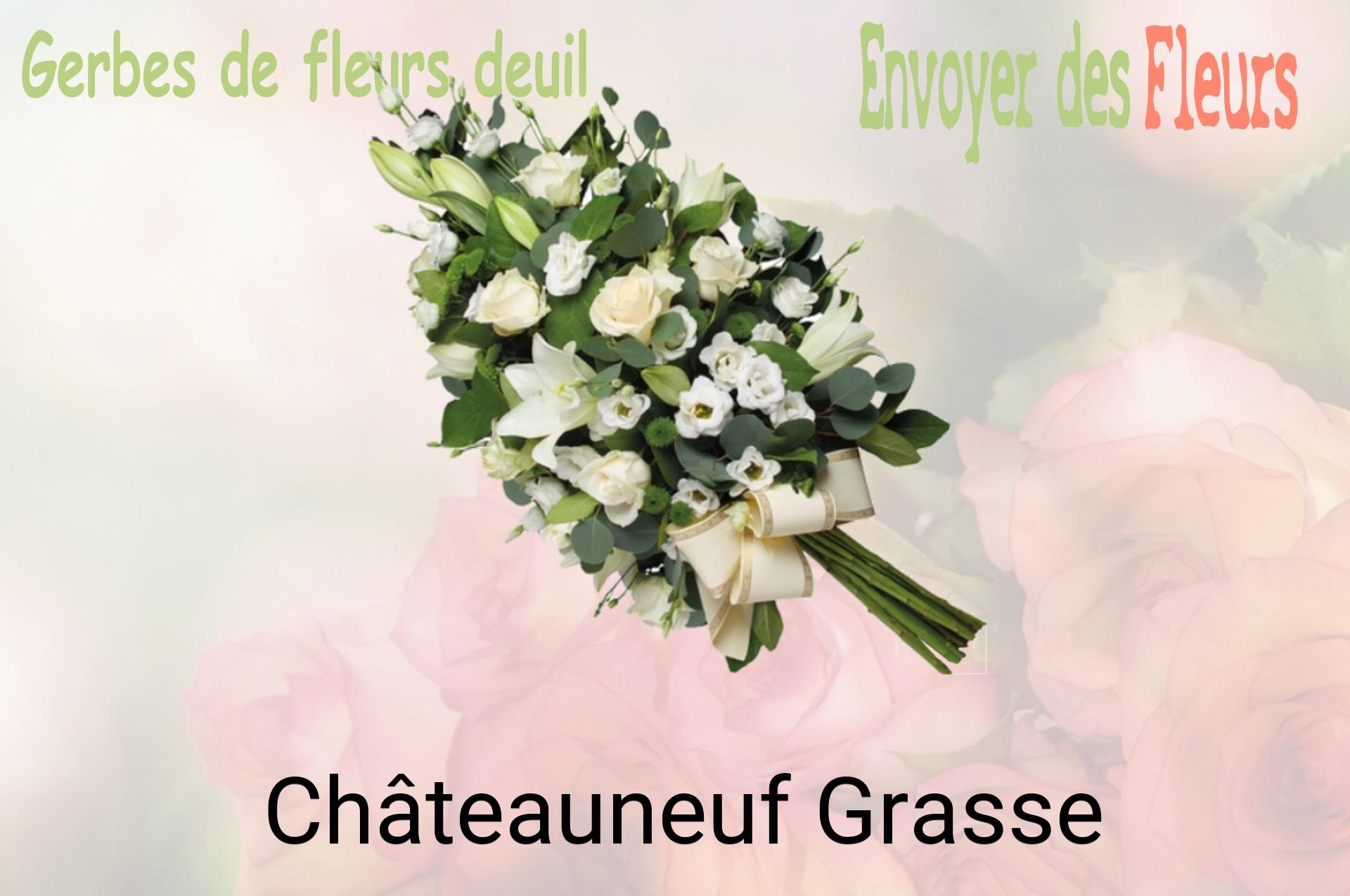 Gerbe de fleurs de deuil livrée à Châteauneuf-Grasse